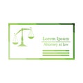 Lawyer business card icon Royalty Free Stock Photo