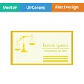 Lawyer business card icon Royalty Free Stock Photo