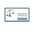 Lawyer business card icon Royalty Free Stock Photo