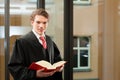 Lawyer with civil law code Royalty Free Stock Photo