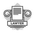 Lawyer company legal sign vector icon