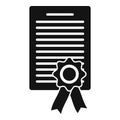 Lawyer diploma icon, simple style