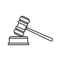 Lawyer gavel law firm icons