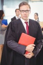 Lawyer holding a law book Royalty Free Stock Photo