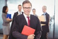 Lawyer holding a law book Royalty Free Stock Photo