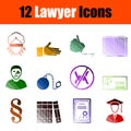 Lawyer Icon Set Royalty Free Stock Photo