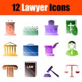 Lawyer Icon Set Royalty Free Stock Photo