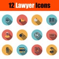 Lawyer Icon Set Royalty Free Stock Photo