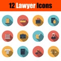 Lawyer Icon Set Royalty Free Stock Photo
