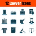Lawyer Icon Set Royalty Free Stock Photo