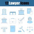 Lawyer Icon Set Royalty Free Stock Photo
