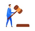 Lawyer, Judge, Legal Advisor Vector Character