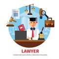 Lawyer Jurist Legal Expert Illustration