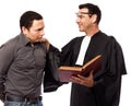 Lawyer man and his client Royalty Free Stock Photo