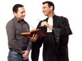 Lawyer man and his client Royalty Free Stock Photo