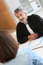 Lawyer meeting client in his office Royalty Free Stock Photo