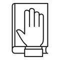 Lawyer oath icon, outline style