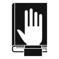 Lawyer oath icon, simple style