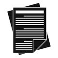 Lawyer papers icon, simple style