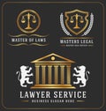 Lawyer service office logo template Royalty Free Stock Photo