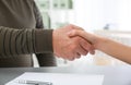 Lawyer shaking hands with client in office Royalty Free Stock Photo