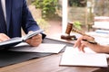 Lawyer working with client at table in office Royalty Free Stock Photo