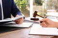 Lawyer working with client at table in office Royalty Free Stock Photo