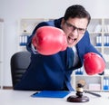 Lawyer working in his office Royalty Free Stock Photo