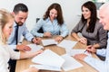 Lawyers having team meeting in law firm Royalty Free Stock Photo