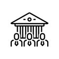 Black line icon for Lawyers, jurist and advocate