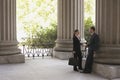 Lawyers Talking At Courthouse Royalty Free Stock Photo