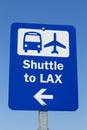 LAX Shuttle Sign Royalty Free Stock Photo
