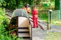 Laxey, Isle of Man, June 15, 2019.The Great Laxey Mine Railway was originally constructed to serve the Isle of Man`s Great Laxey