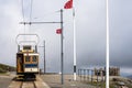 Laxey, Isle of Man, June 15, 2019. The Snaefell Mountain Railway is an electric mountain railway on the Isle of Man