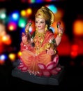 Laxmi Poojan lord laxmi statue, Indian Festival Diwali Laxmi Pooja