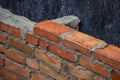 Lay Brick Wall, building brick wall Royalty Free Stock Photo