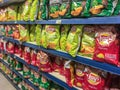 Lay`s Chips on store shelves Royalty Free Stock Photo