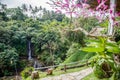 Layana waterfall in Ubud. Bali, Indonesia. Royalty Free Stock Photo