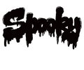 Spooky silhouete icon word drip