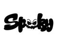 Spooky silhouete icon word