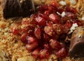 Layer Cake Napoleon with tasty decorations closeup