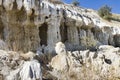 A layer of clayey quartz sands