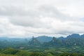 layer of mountain with meadow and cloud in raining season travel Royalty Free Stock Photo