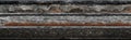 Layered asphalt road side texture with soil geology cross section underground earth