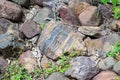 Layered Banded Rock Royalty Free Stock Photo