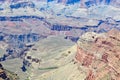 Layered Bands of Buff and Red Rock, Grand Canyon National Park, Arizona, USA Royalty Free Stock Photo