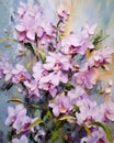 Layered Beauty: Creating a Stunning Orchid Arrangement with Sharp Edges and Pastel Tones using Oil Pouring Techniques