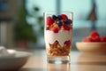 Layered Berry Yogurt Parfait with Granola