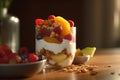 Layered Berry Yogurt Parfait with Granola