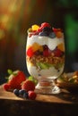 Layered Berry Yogurt Parfait with Granola